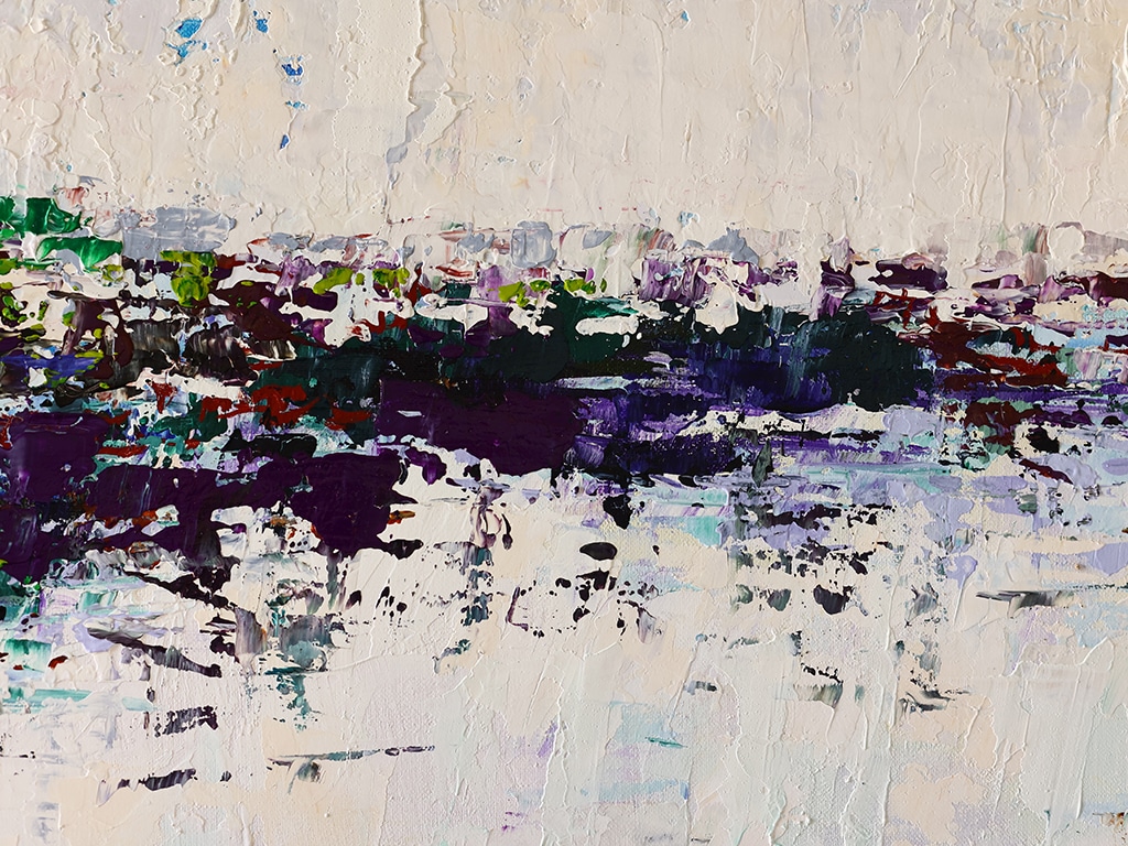 detail of winter morning in white hues